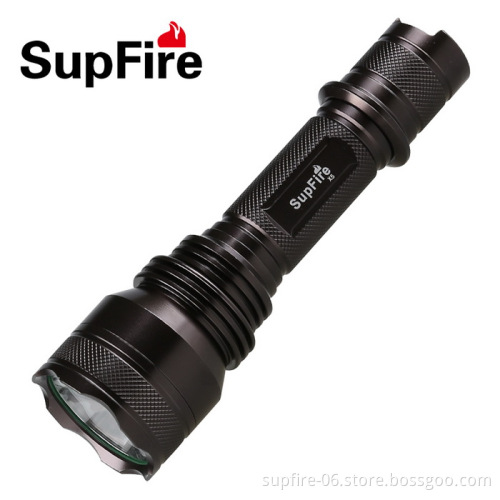 high power 1100lumens and aluminum alloy drop asistance flashlight and emergency rechargeable LED flashlight SupFire X5